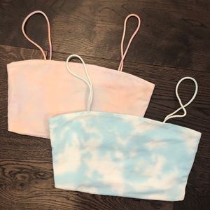 Bundle of tie dyed crop tops. Never worn.